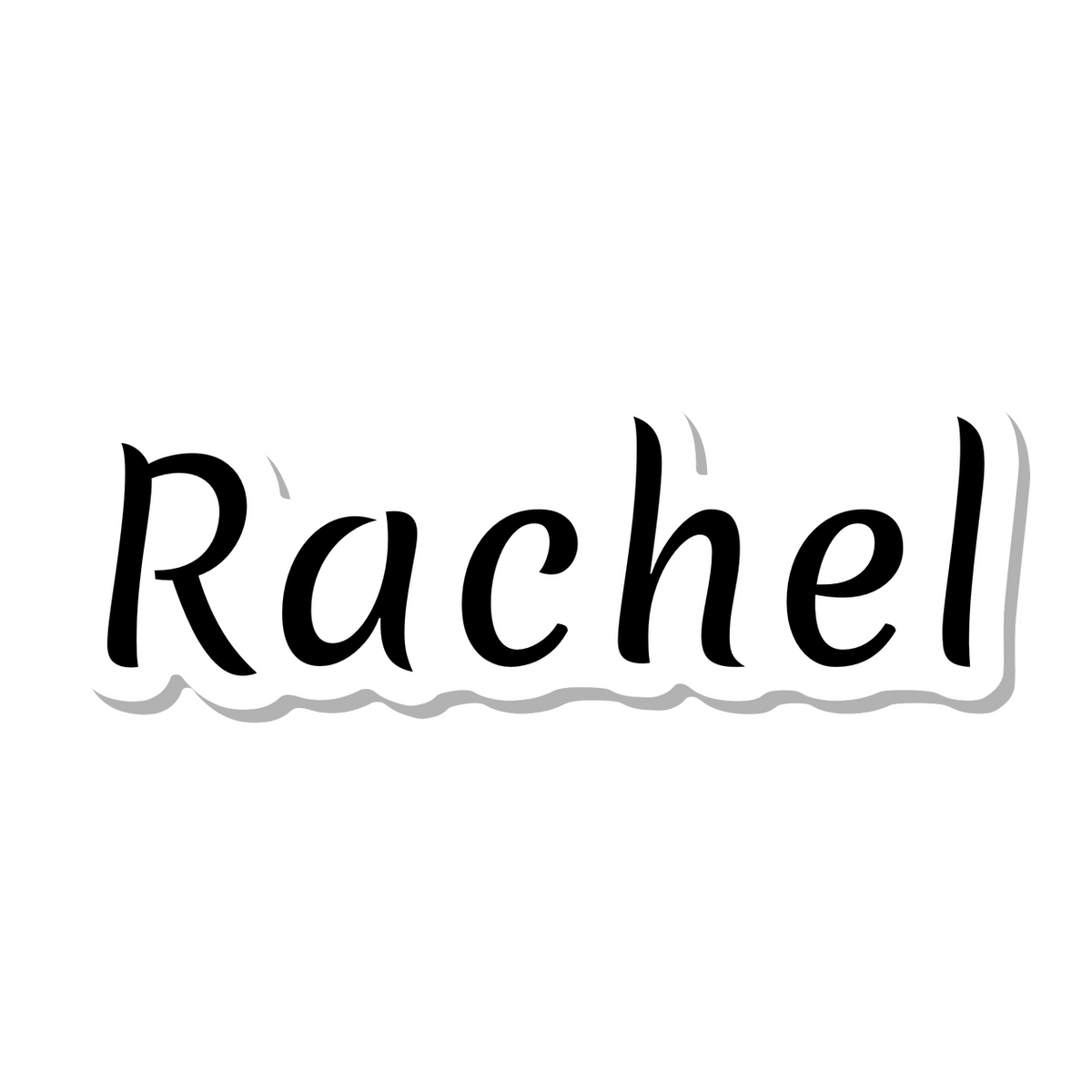 Rachel die-cut sticker