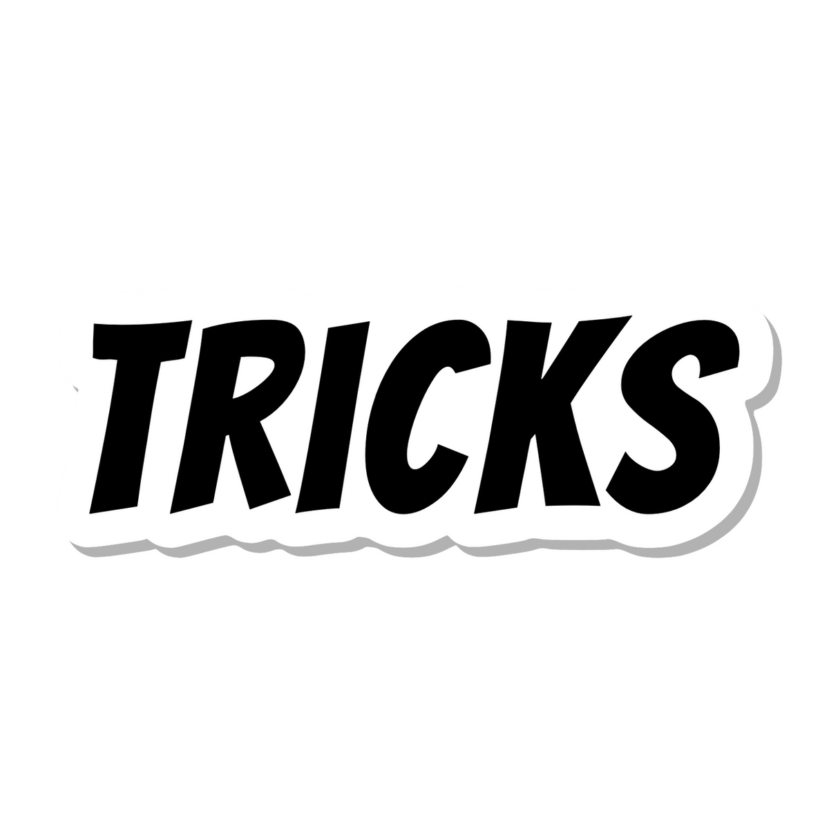 Tricks die-cut sticker