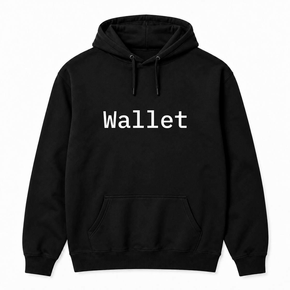 Wallet Hoodie in black