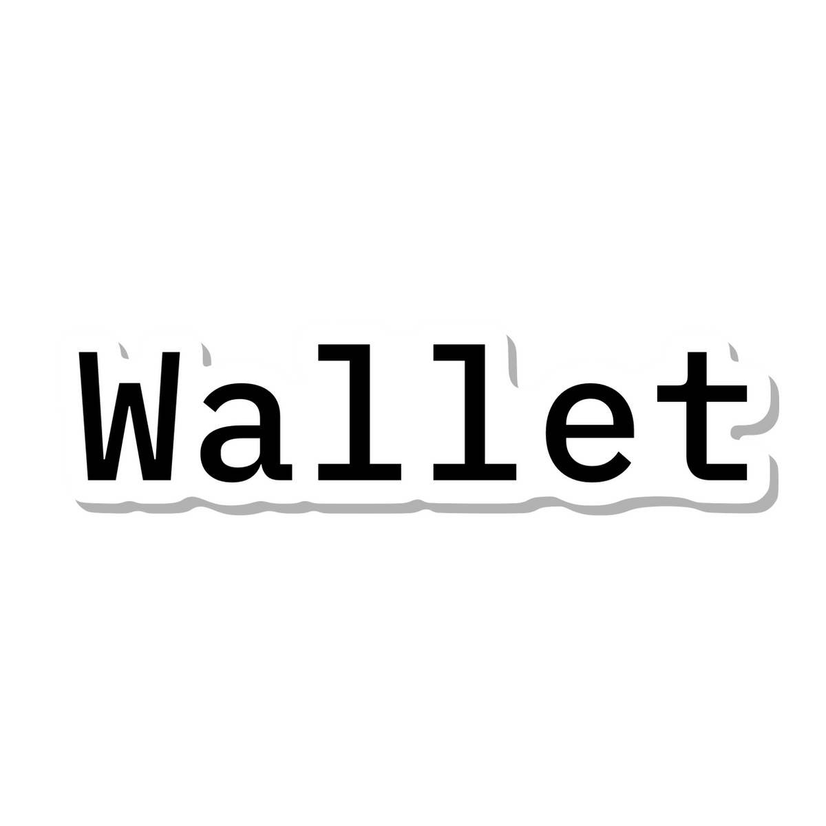Wallet die-cut sticker