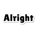 Alright die-cut sticker