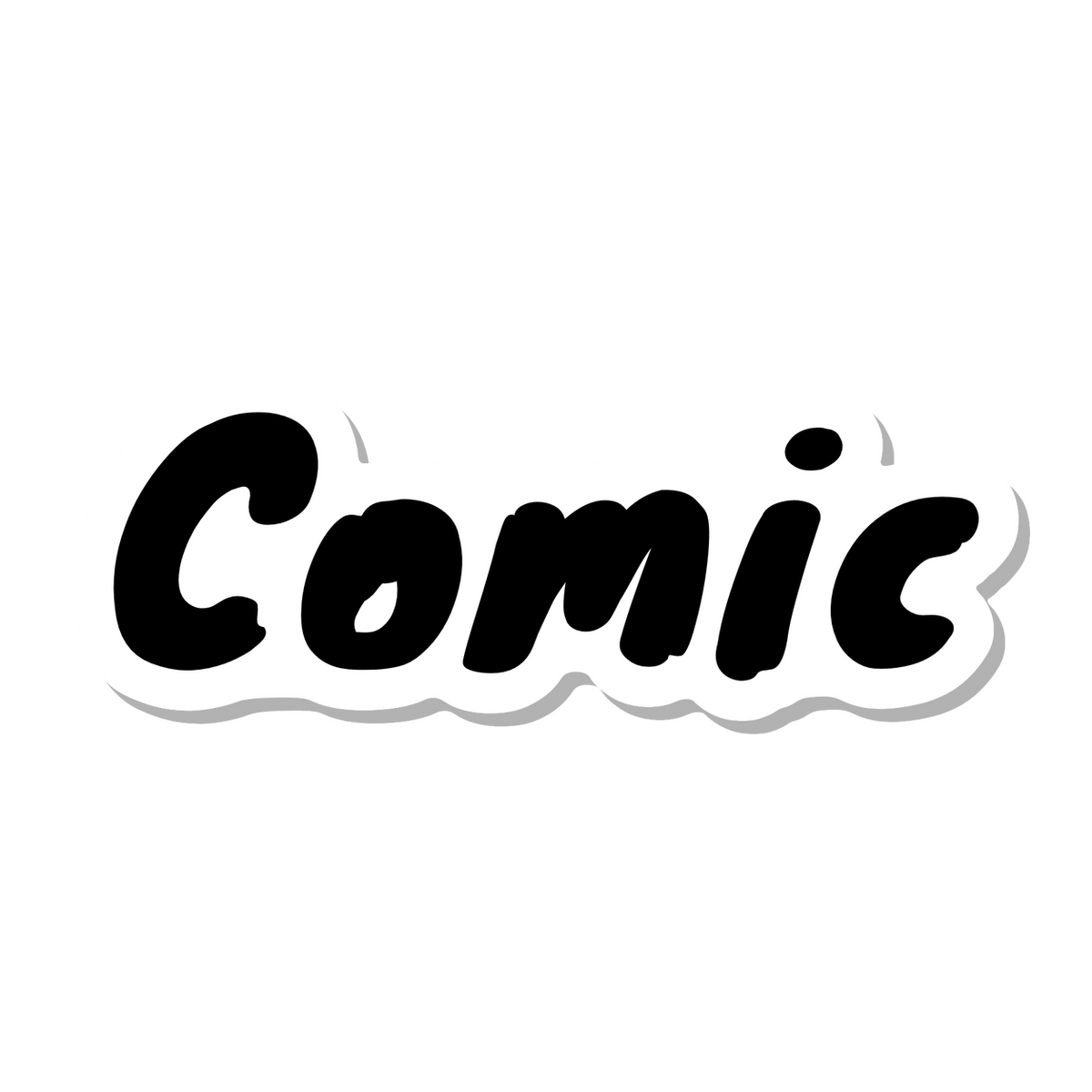 Comic die-cut sticker