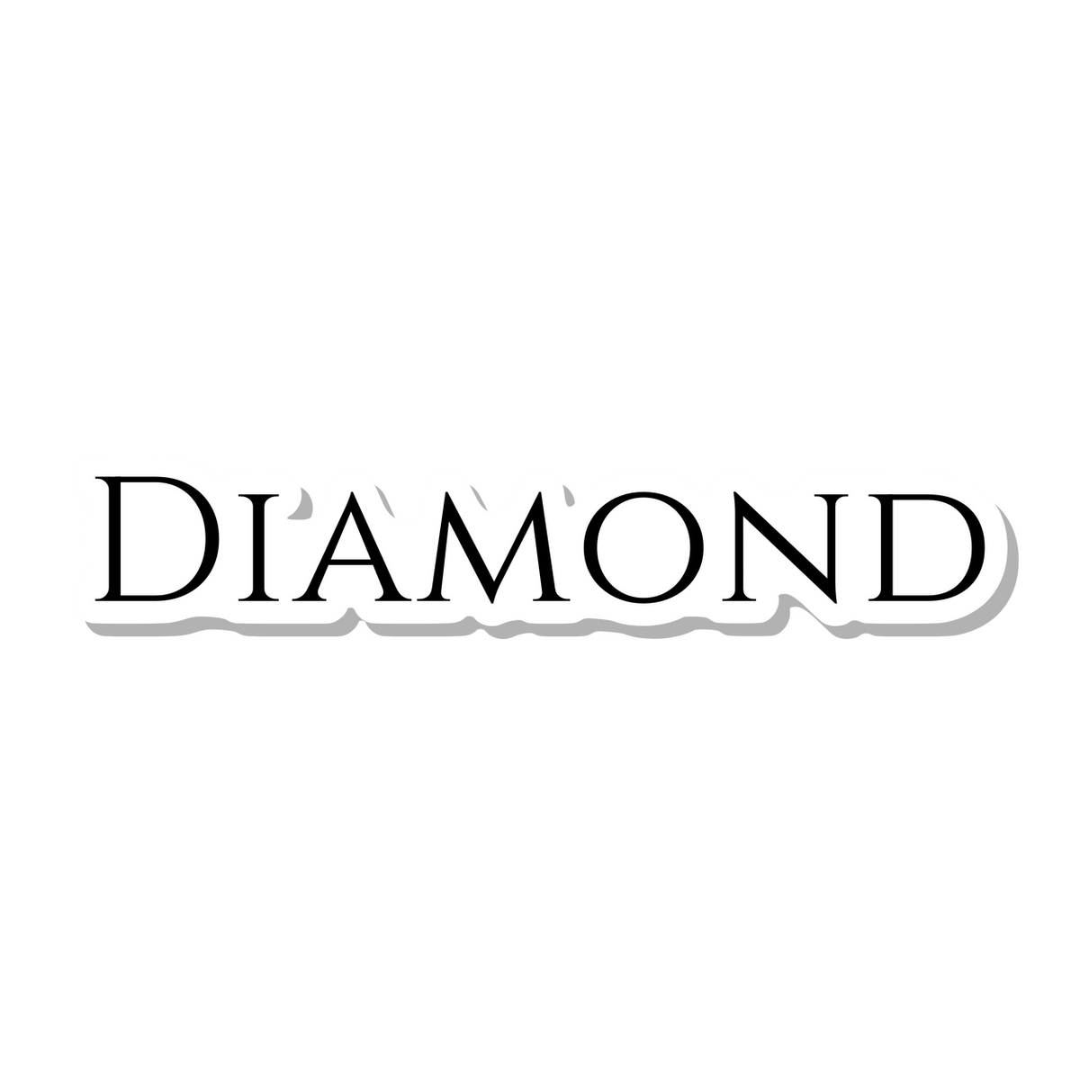 Diamond die-cut sticker