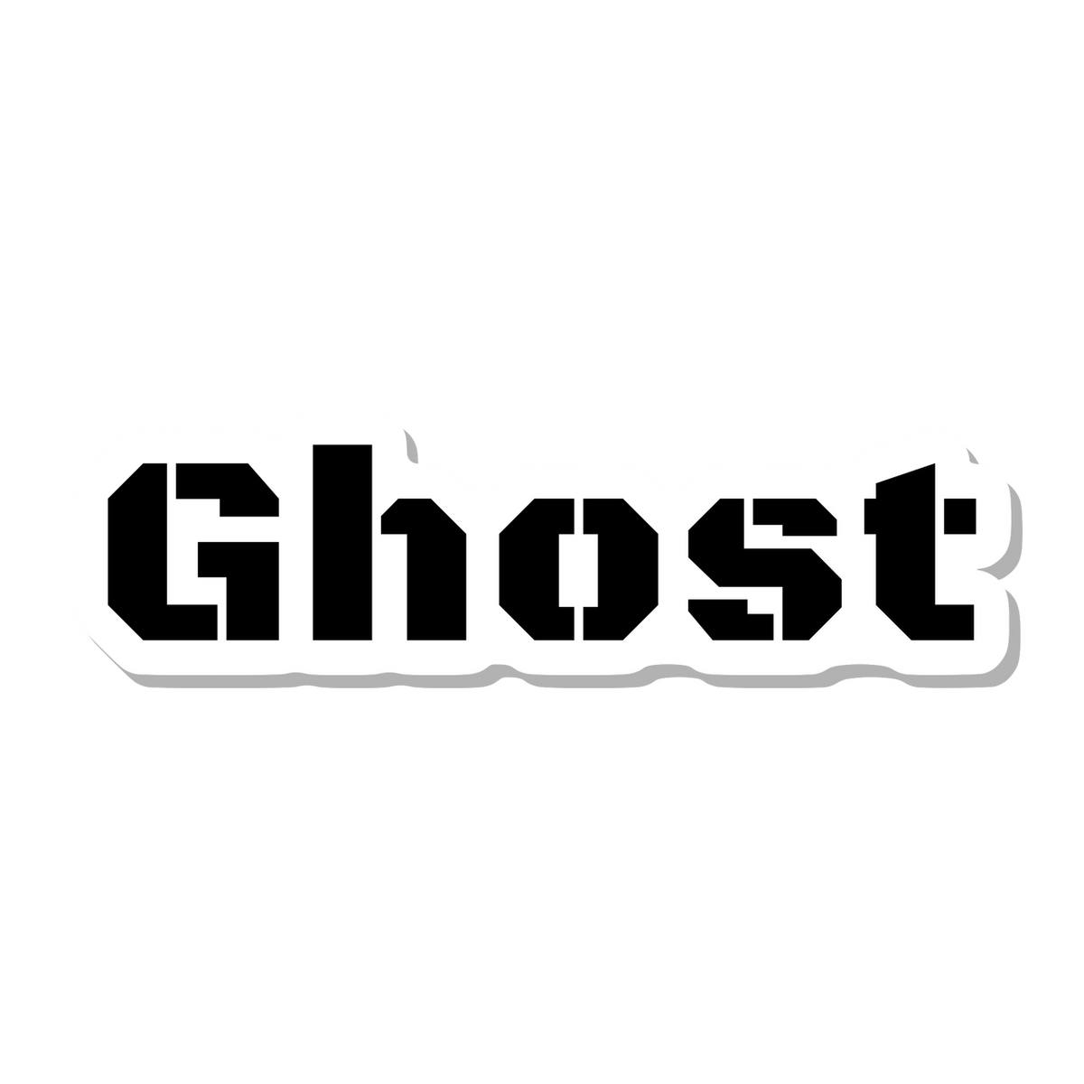 Ghost die-cut sticker