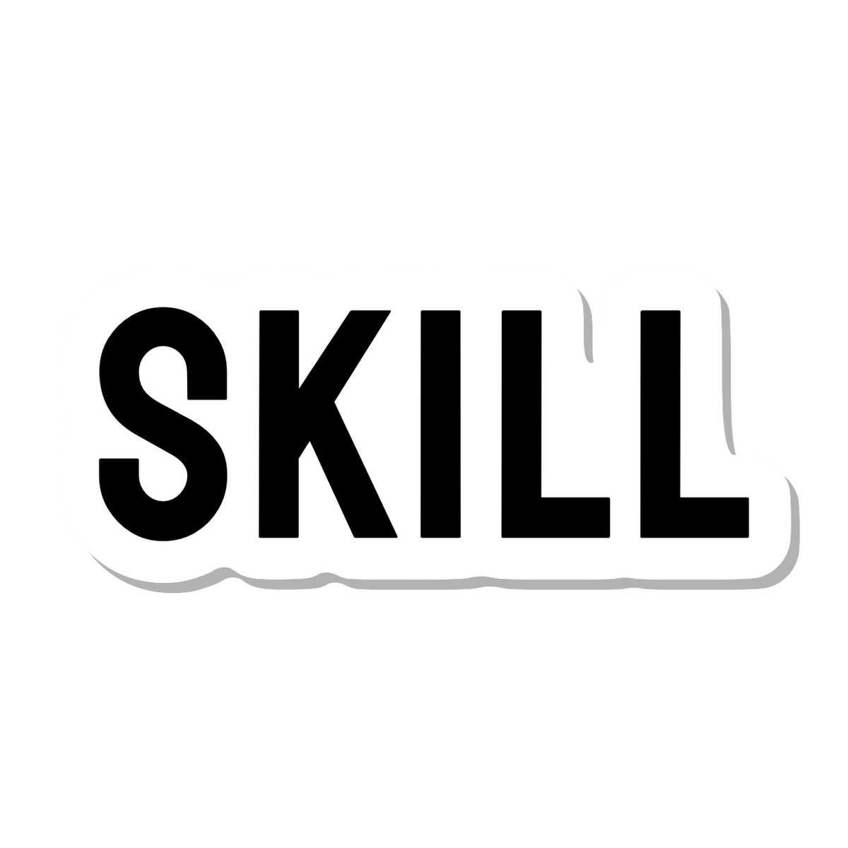 Skill die-cut sticker