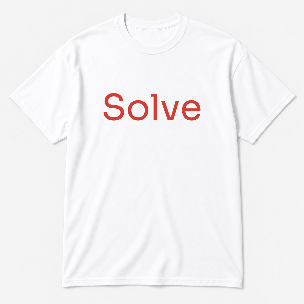 Solve T-Shirt in white with red text