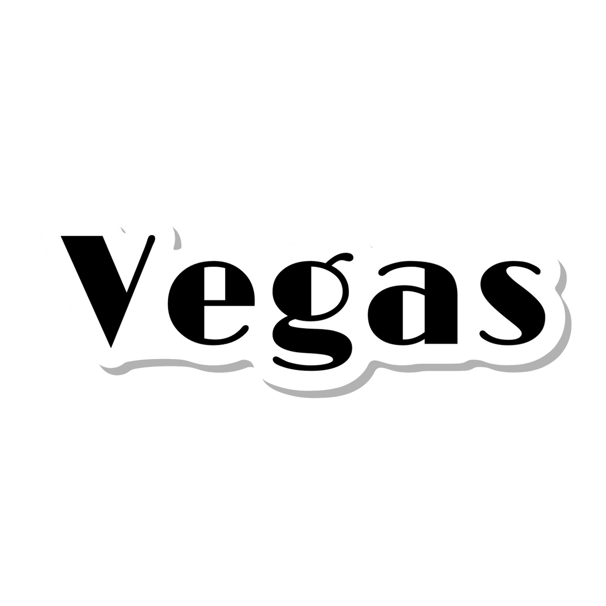 Vegas die-cut sticker