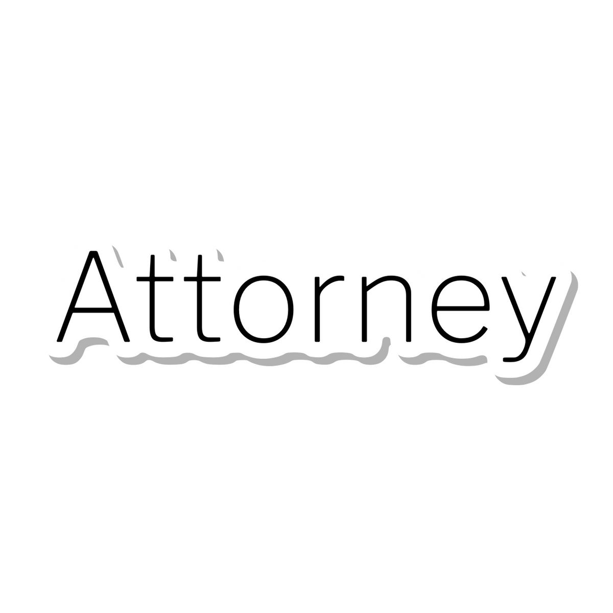 Attorney die-cut sticker