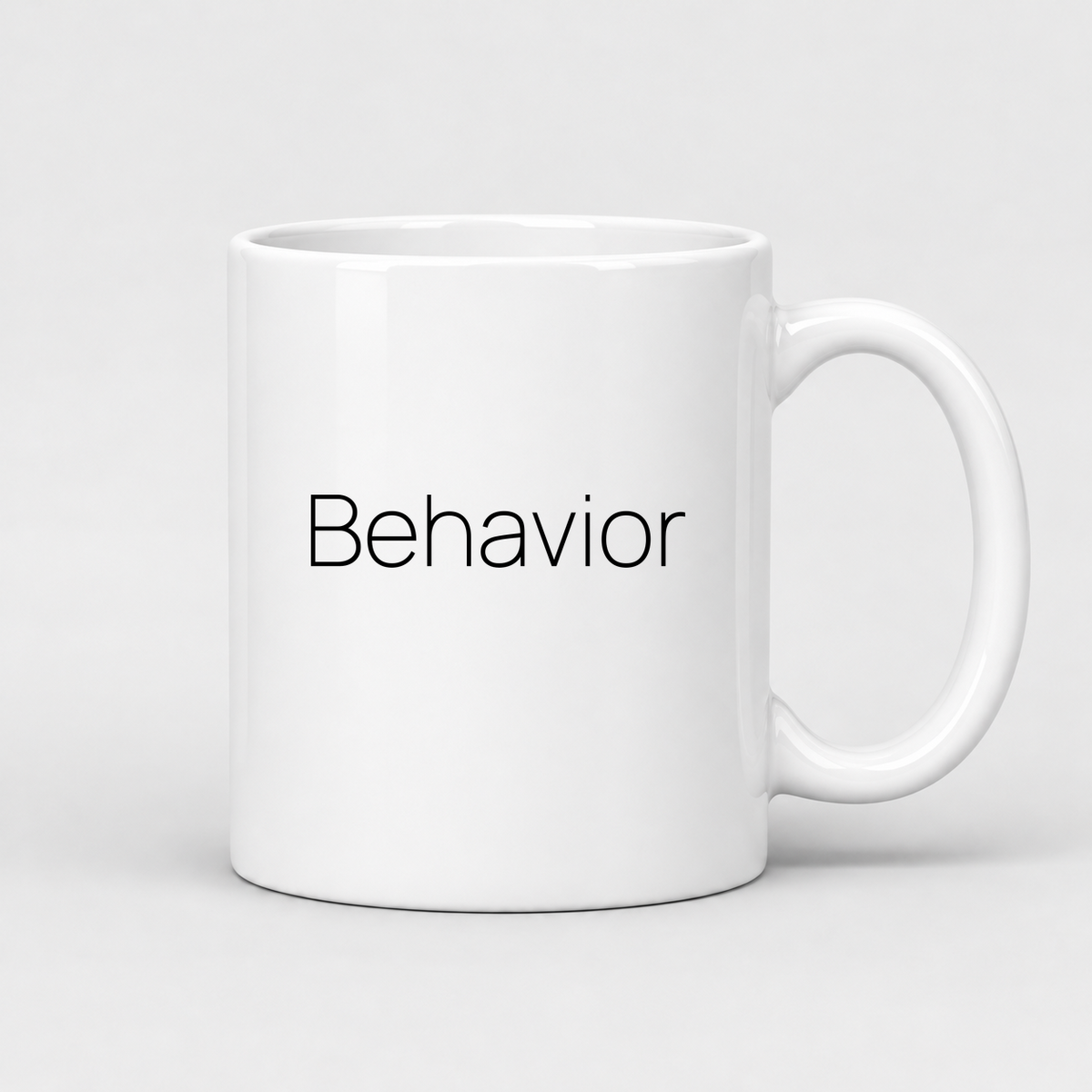 Behavior Mug in white