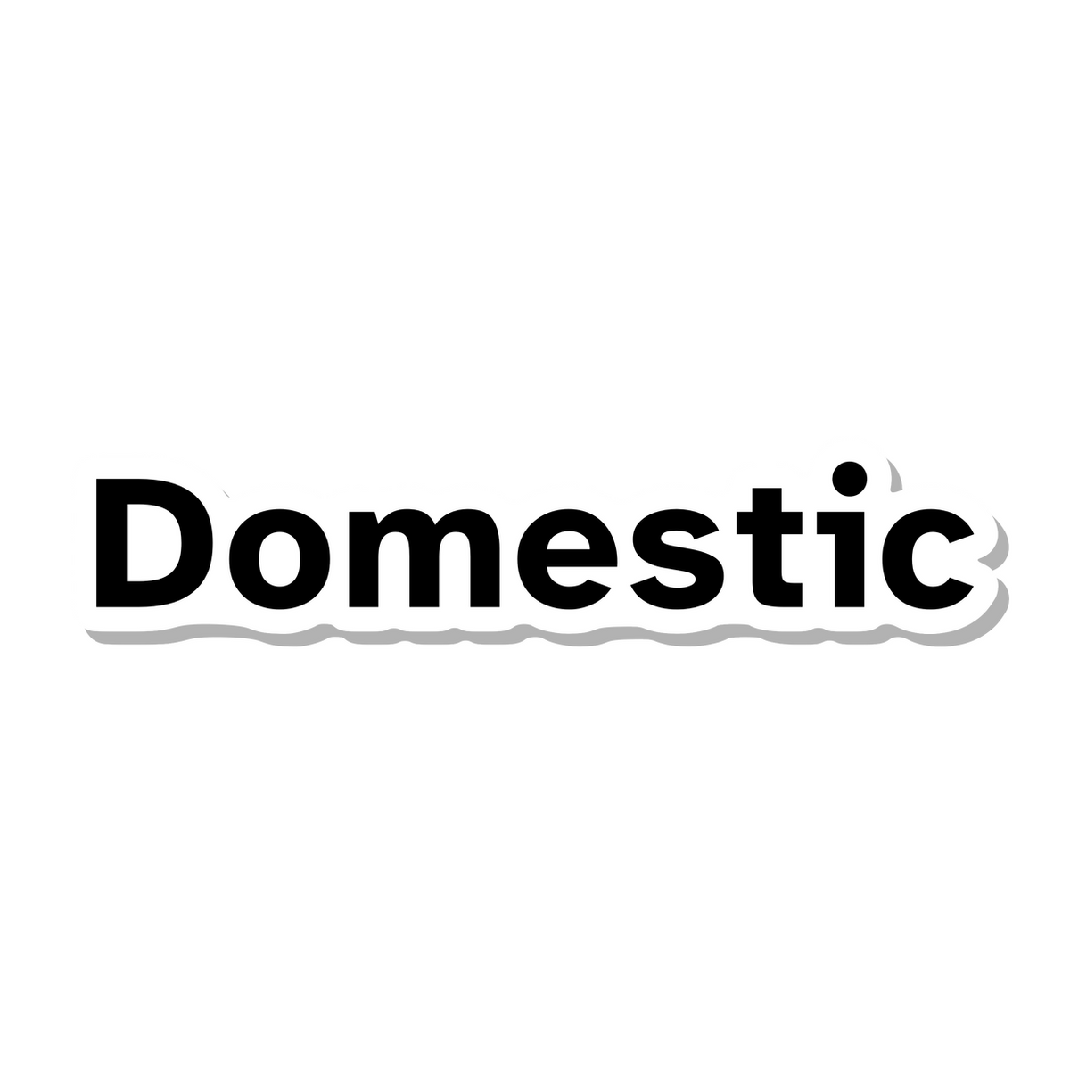 Domestic die-cut sticker