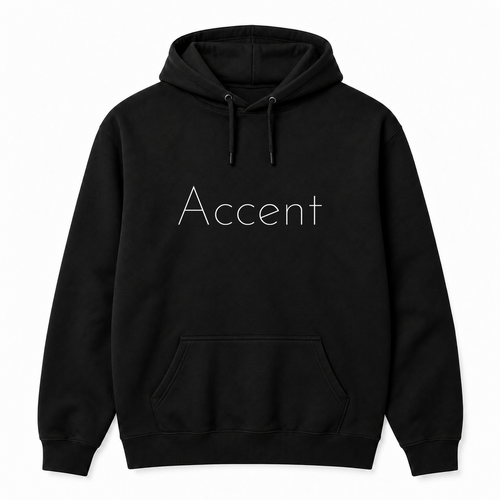 Accent Hoodie in black