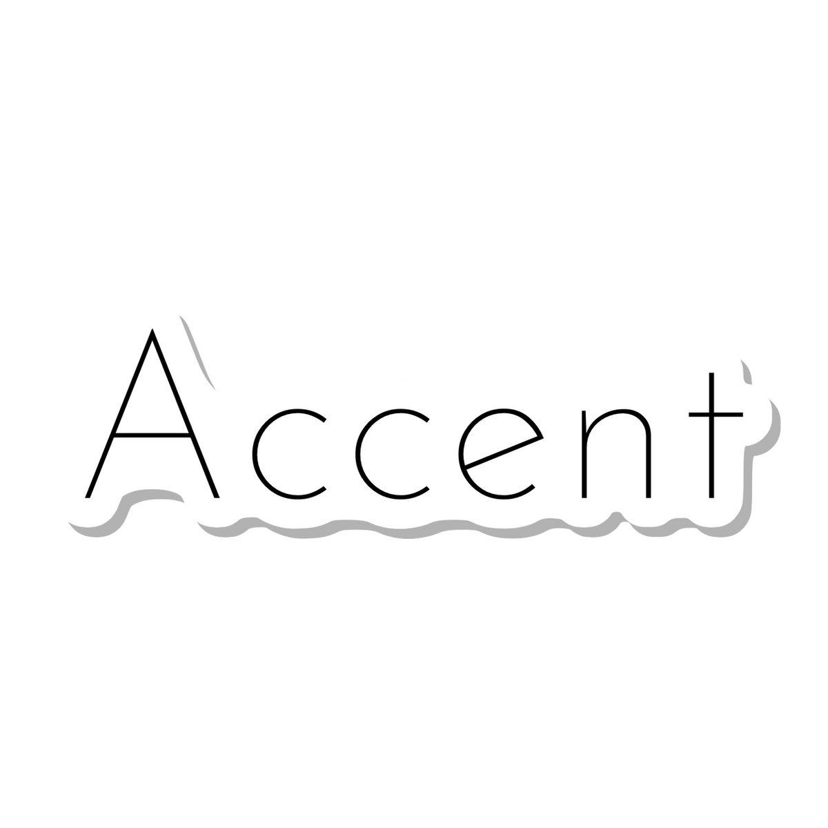 Accent die-cut sticker