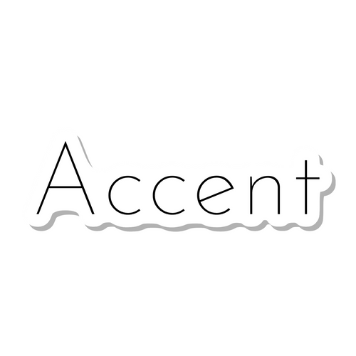 Accent die-cut sticker