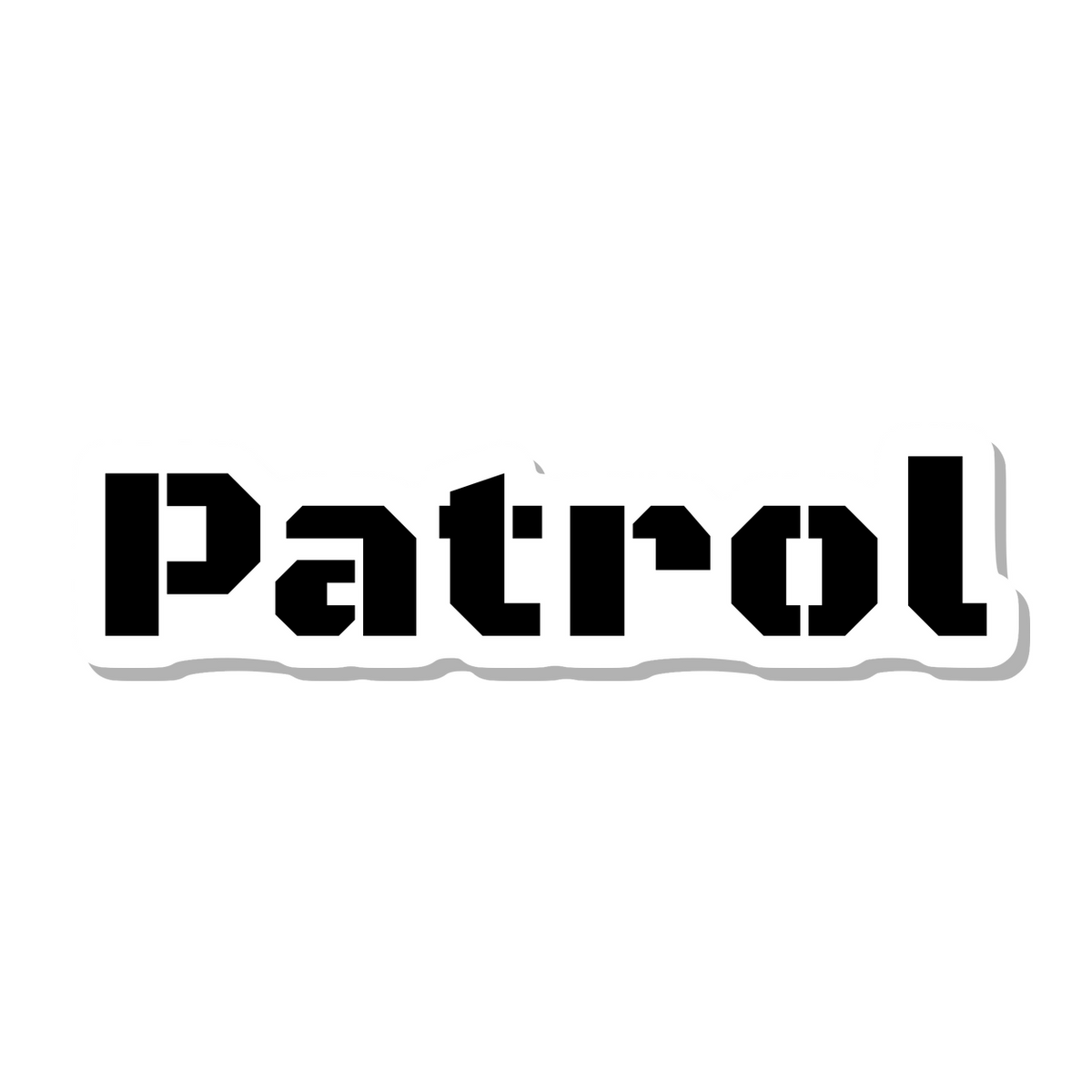 Patrol die-cut sticker
