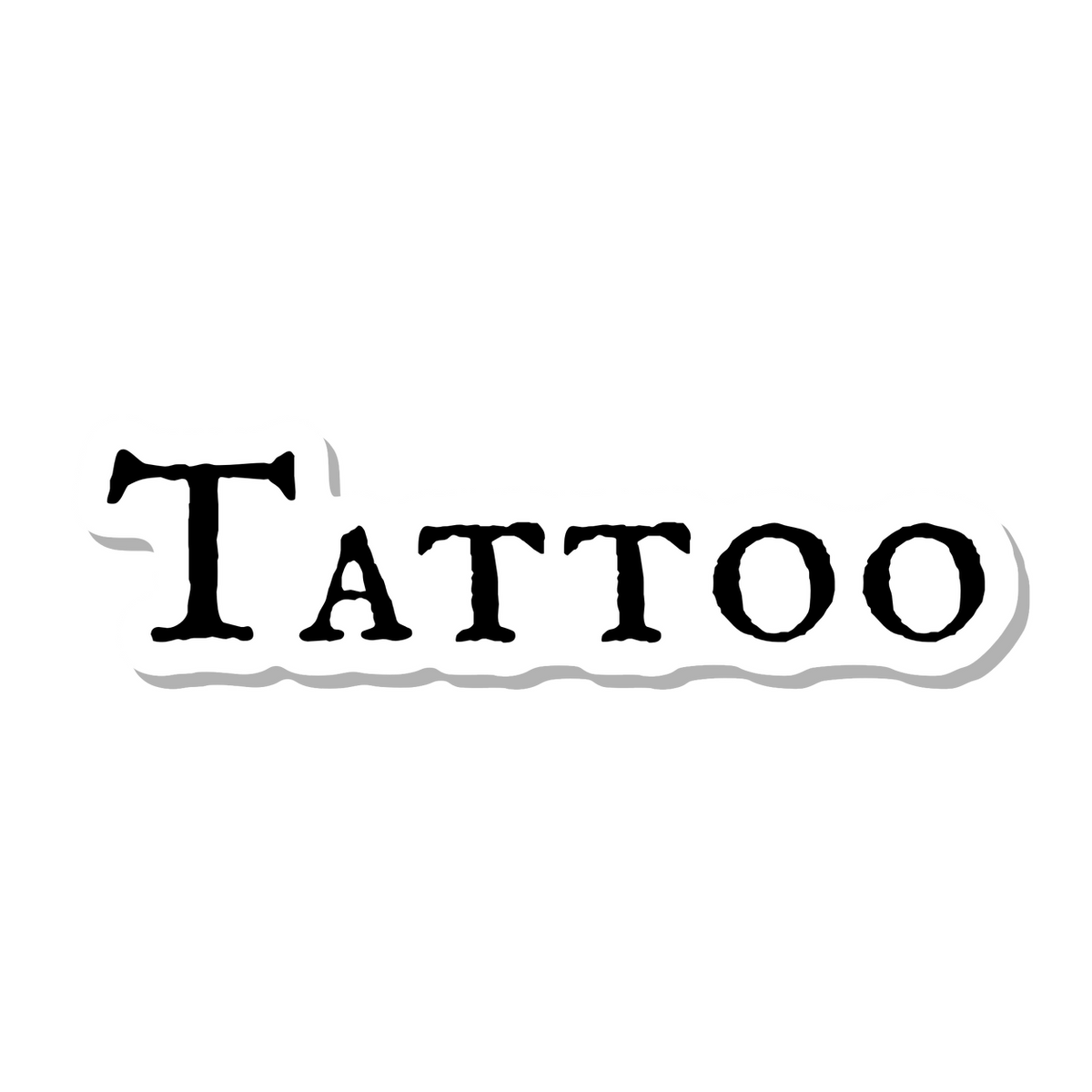 Tattoo die-cut sticker