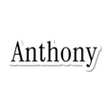 Anthony die-cut sticker