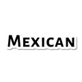 Mexican die-cut sticker