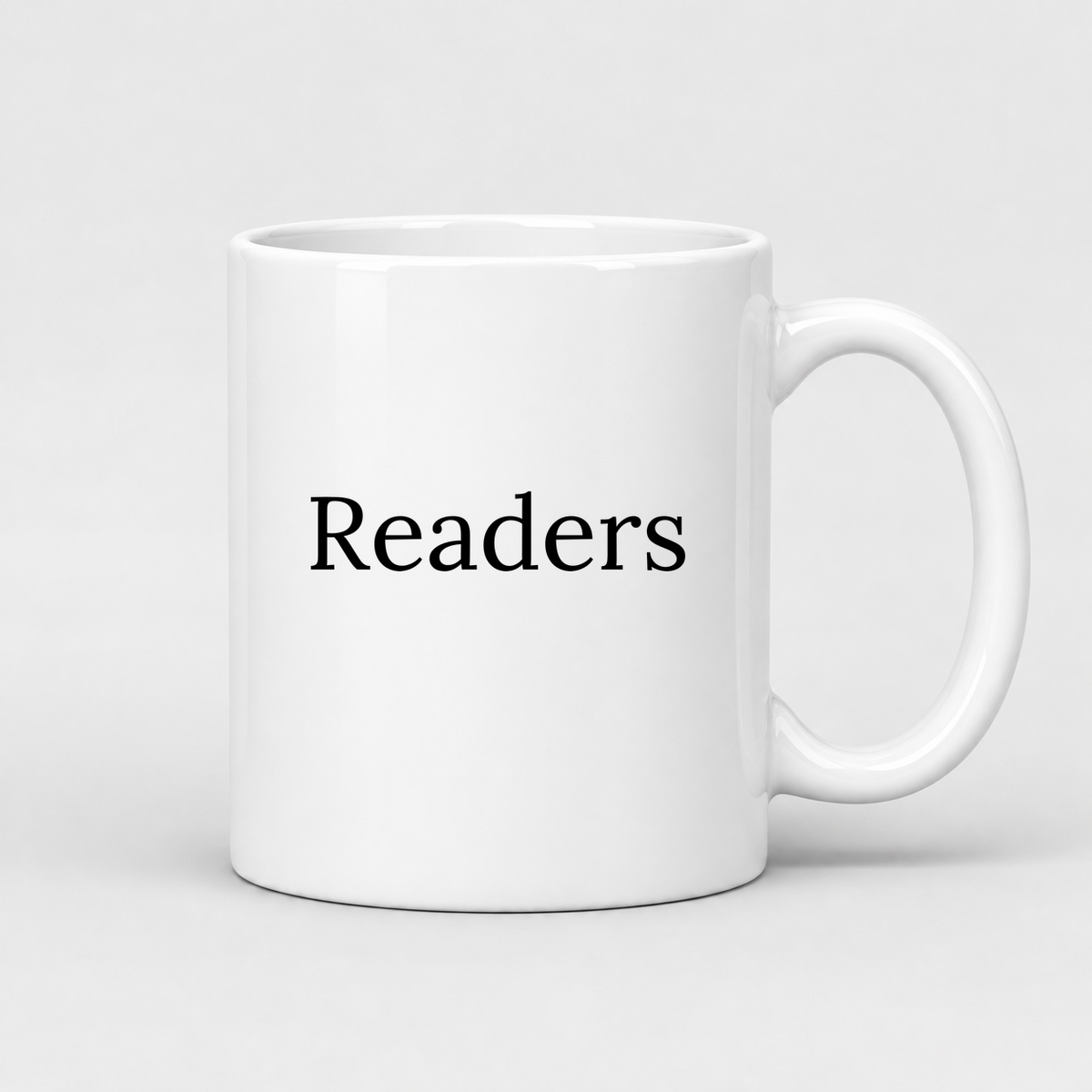 Readers Mug in white