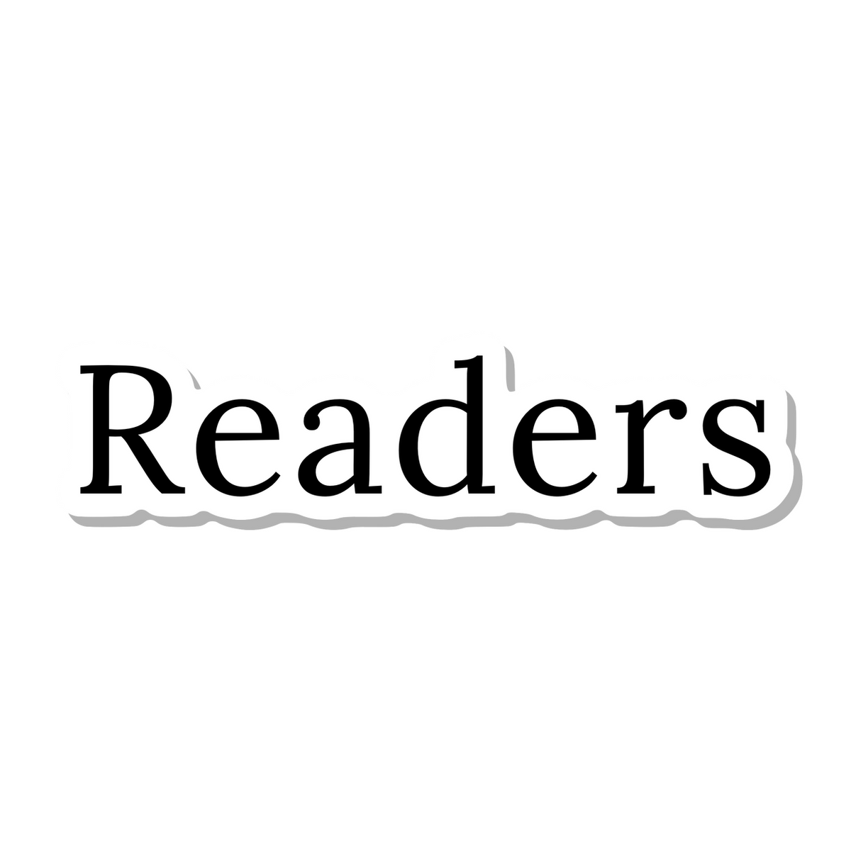 Readers die-cut sticker