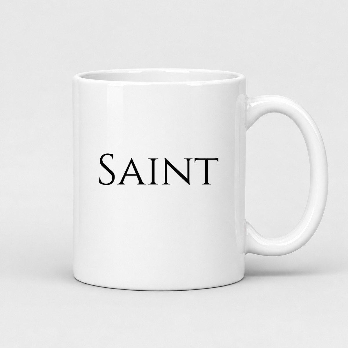 Saint Mug in white