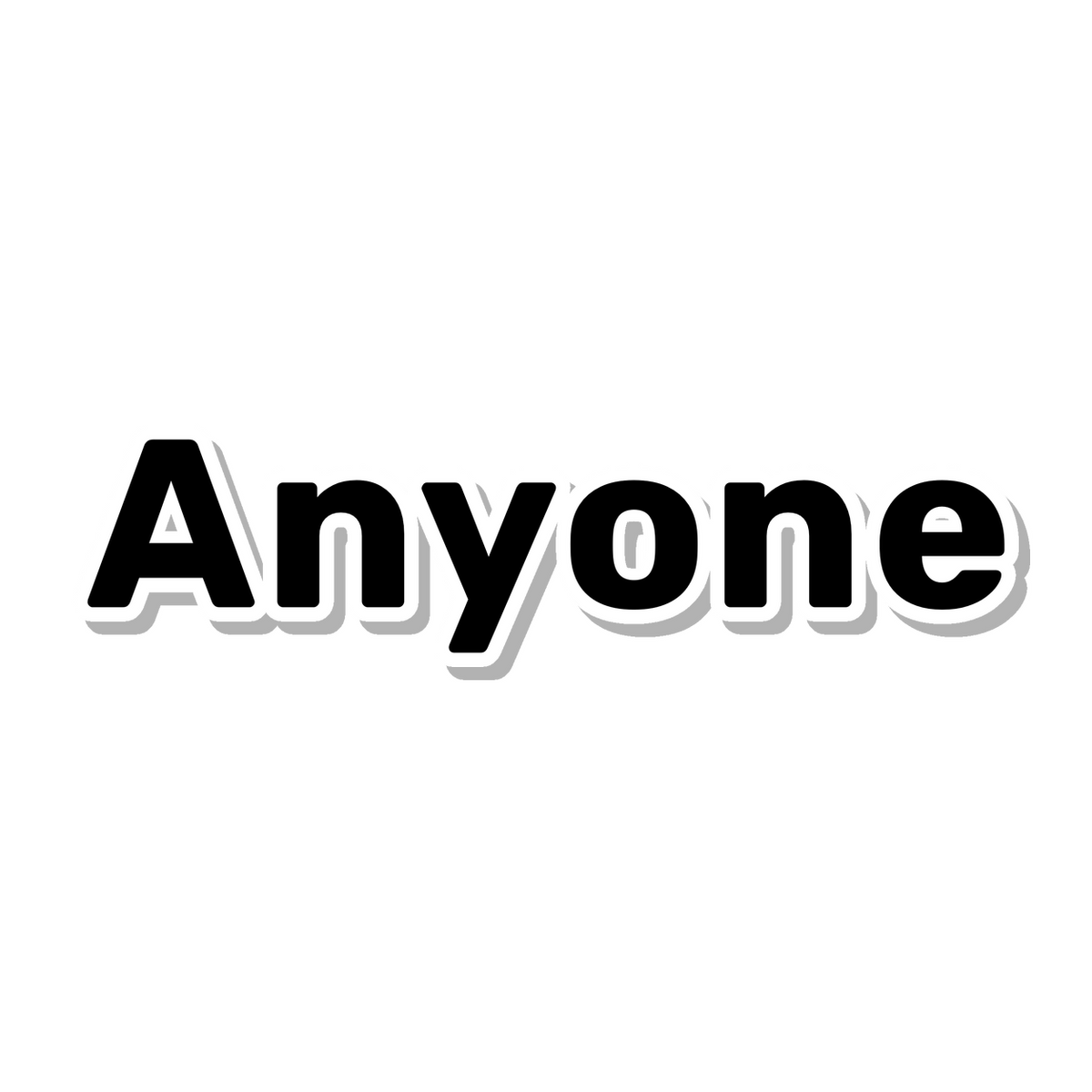 Anyone die-cut sticker