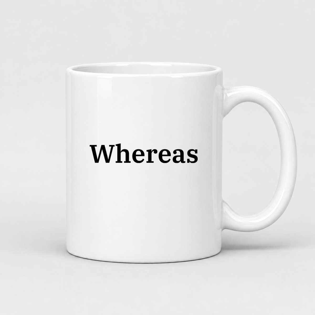 Whereas Mug in white