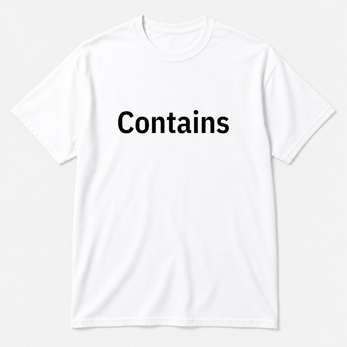 Contains T-Shirt in white