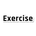 Exercise die-cut sticker