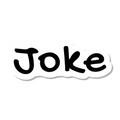Joke die-cut sticker