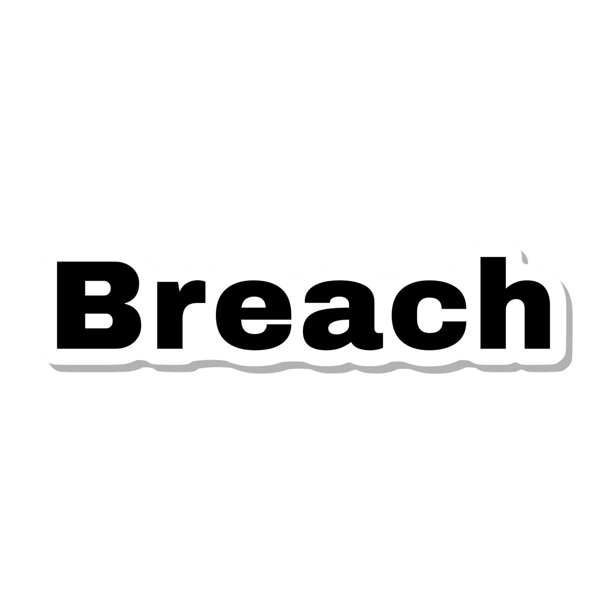 Breach die-cut sticker