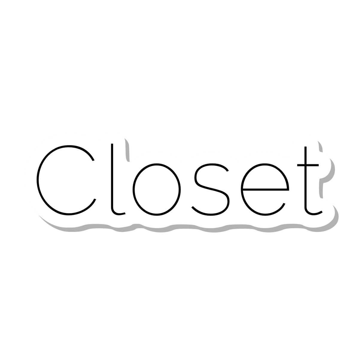 Closet die-cut sticker