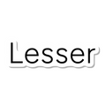 Lesser die-cut sticker