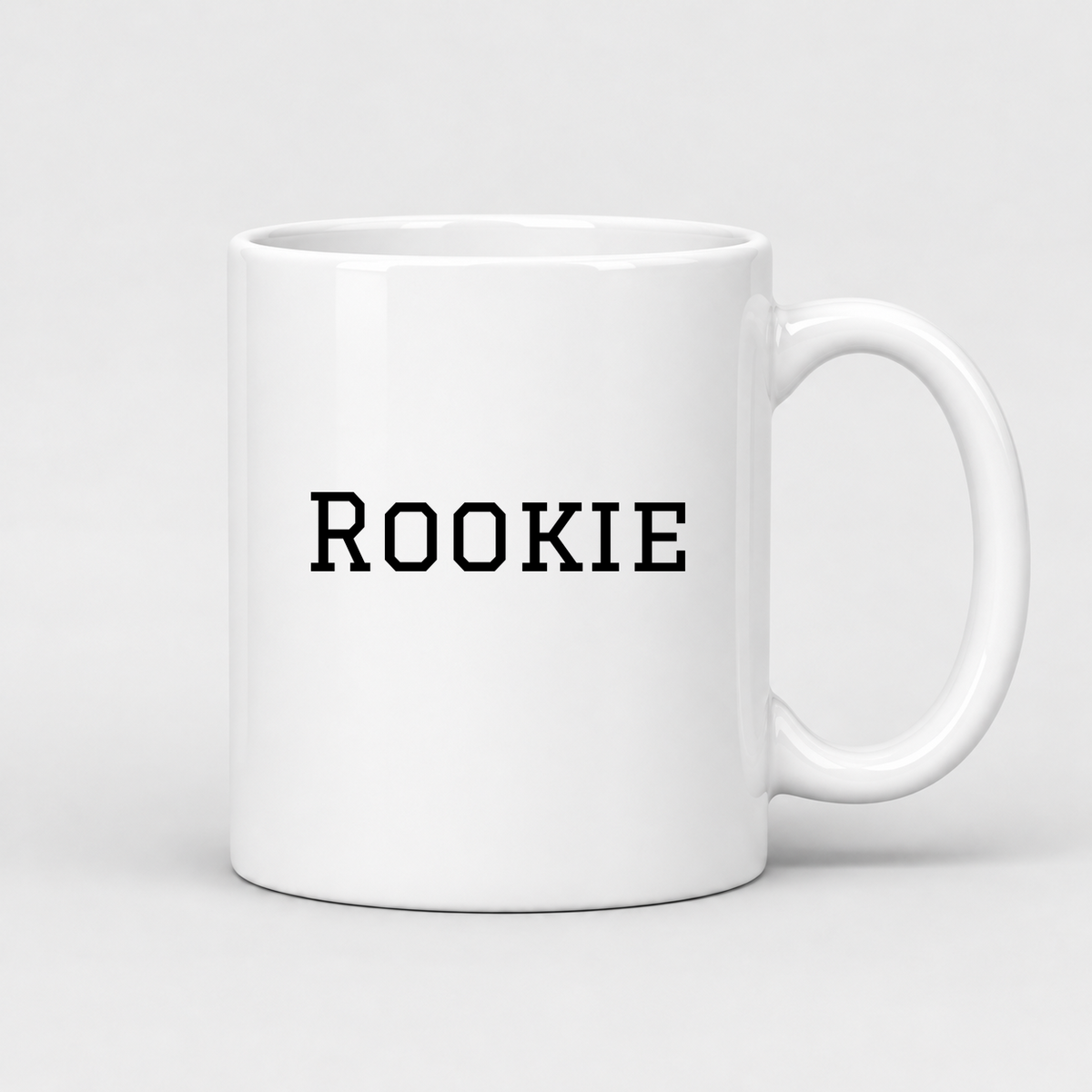 Rookie Mug in white