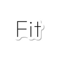 Fit die-cut sticker