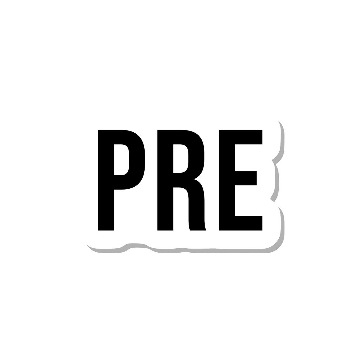 Pre die-cut sticker
