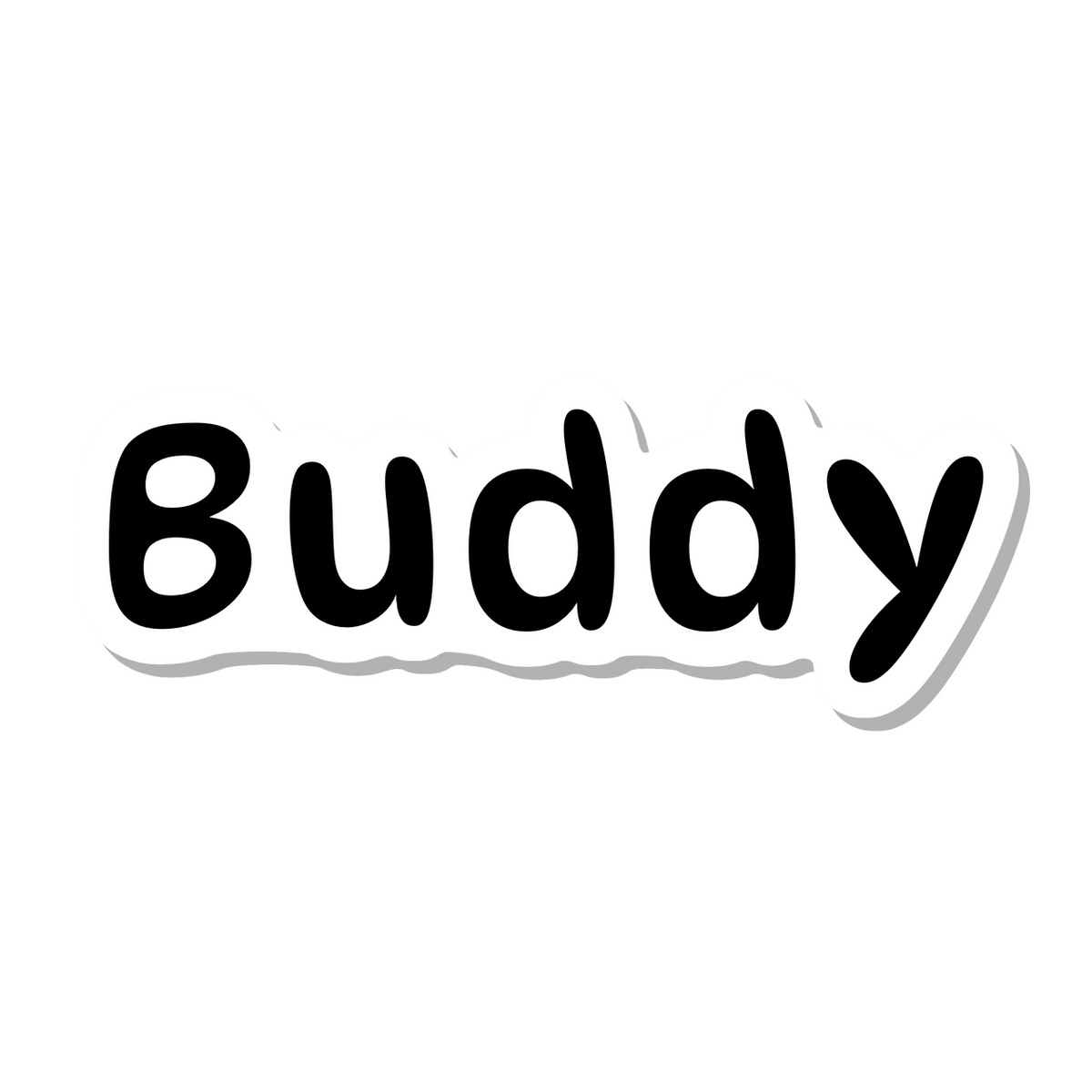 Buddy die-cut sticker