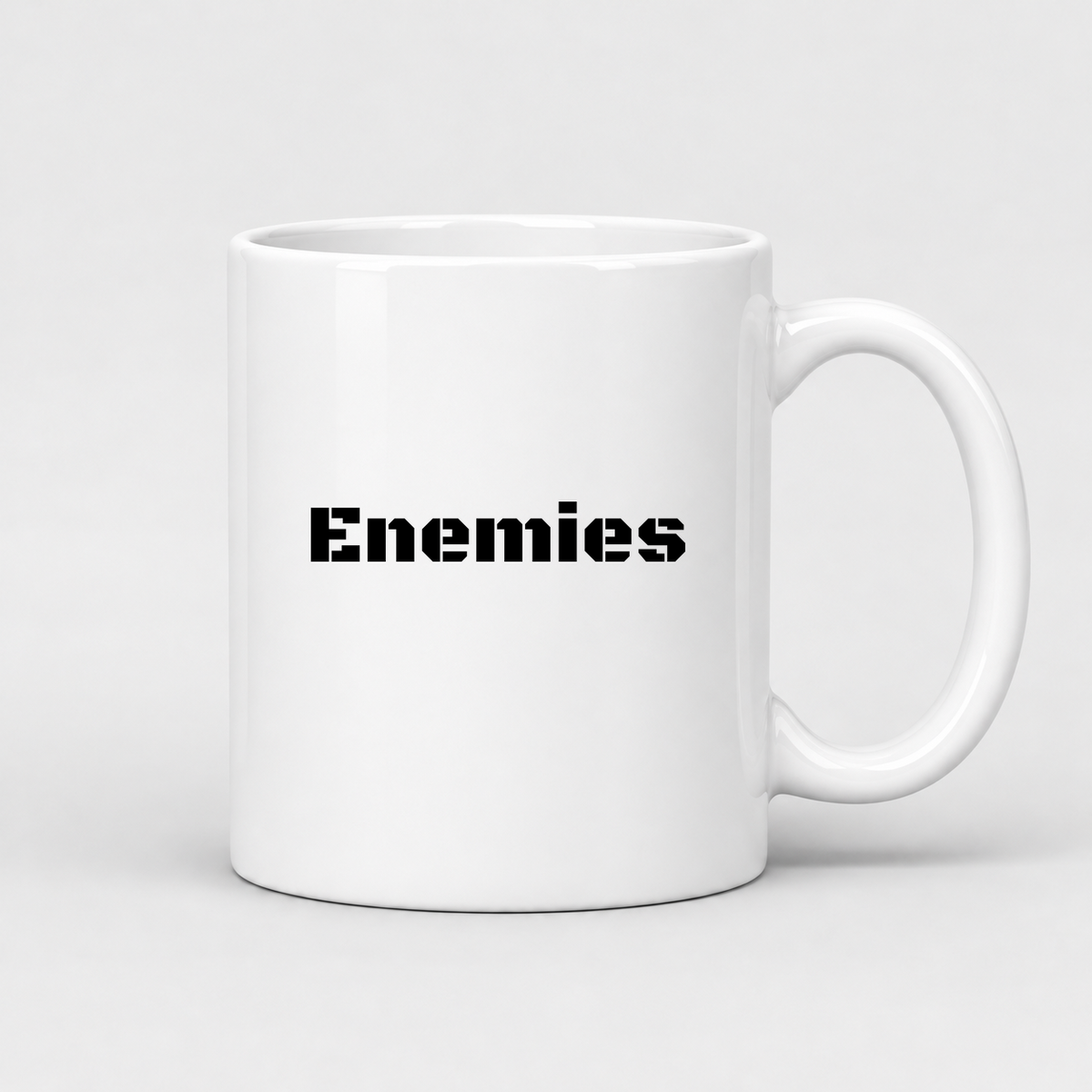 Enemies Mug in white