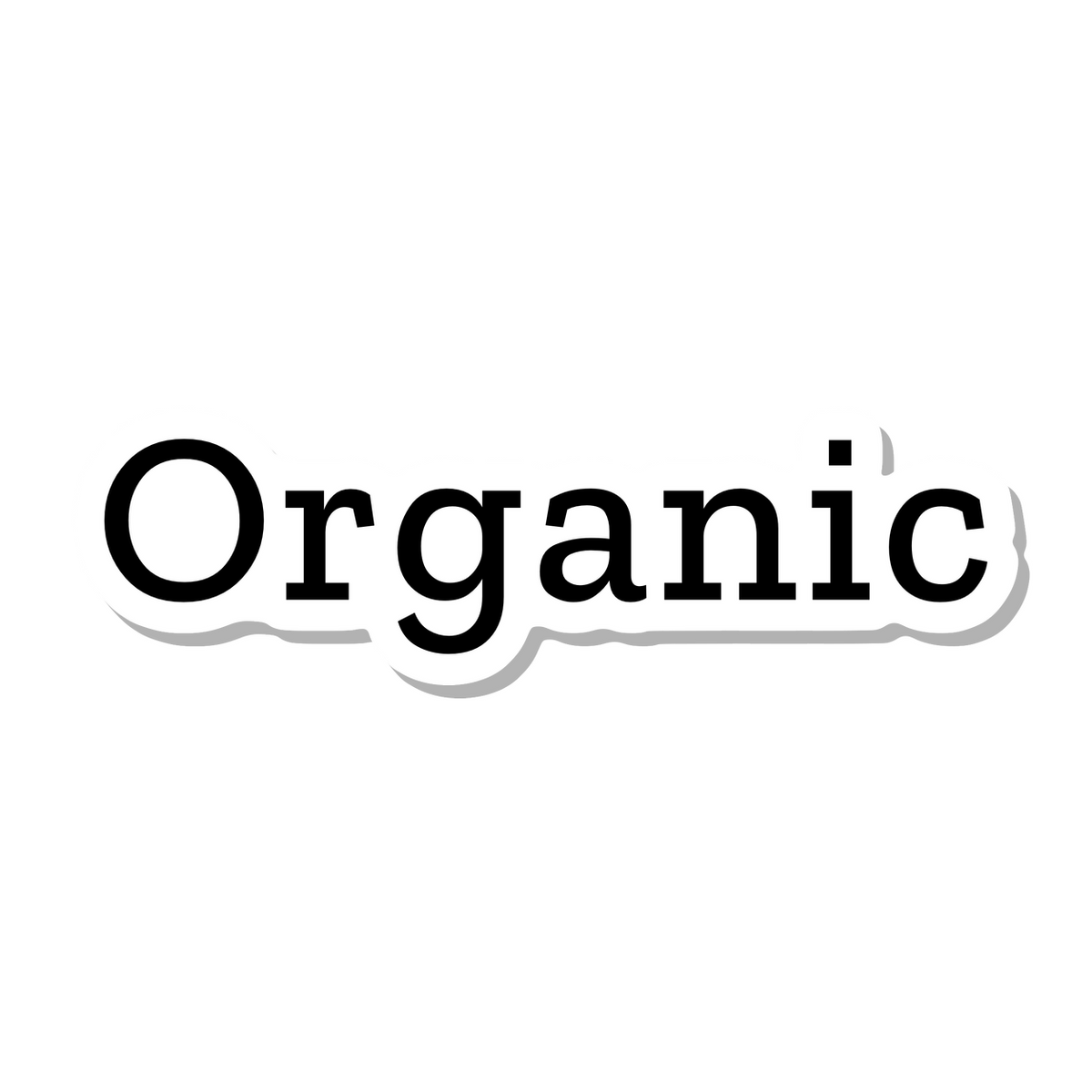 Organic die-cut sticker