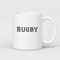 Rugby Mug in white