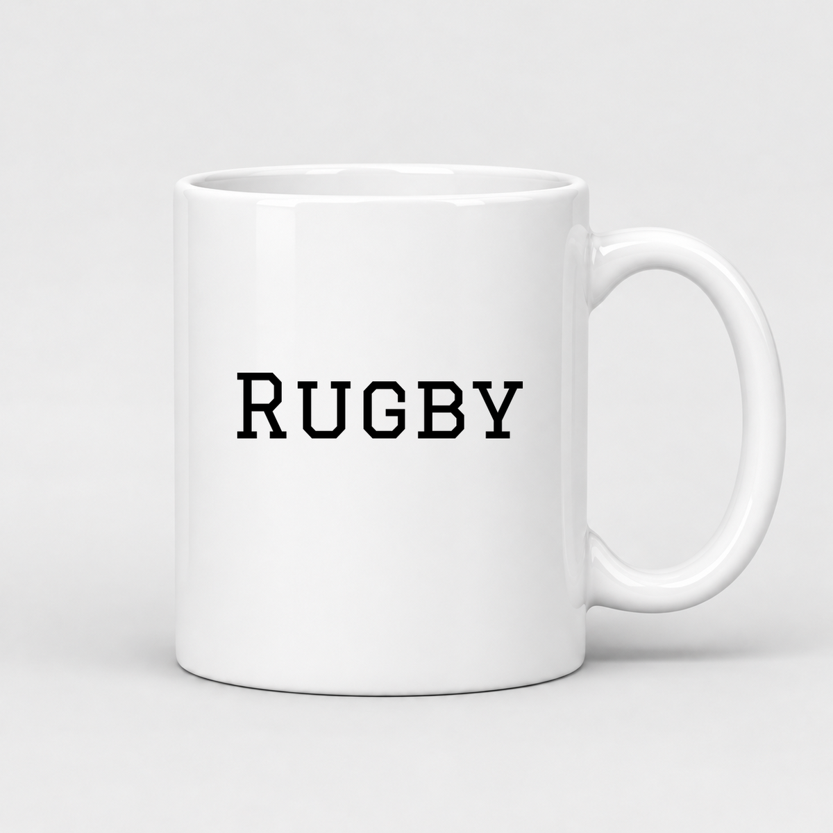 Rugby Mug in white
