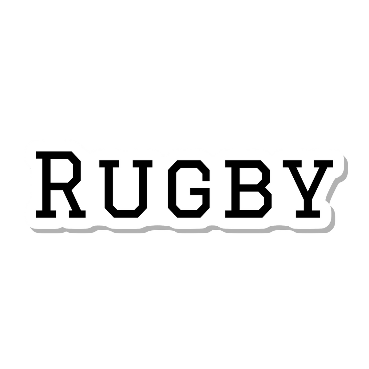 Rugby die-cut sticker