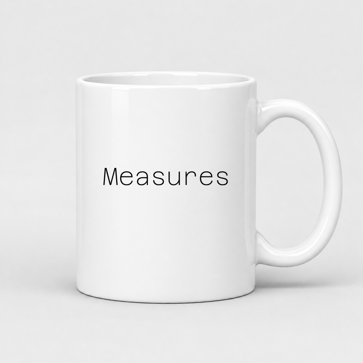 Measures Mug in white
