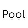 Pool die-cut sticker