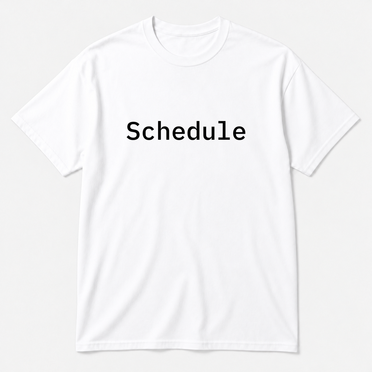 Schedule T-Shirt in white
