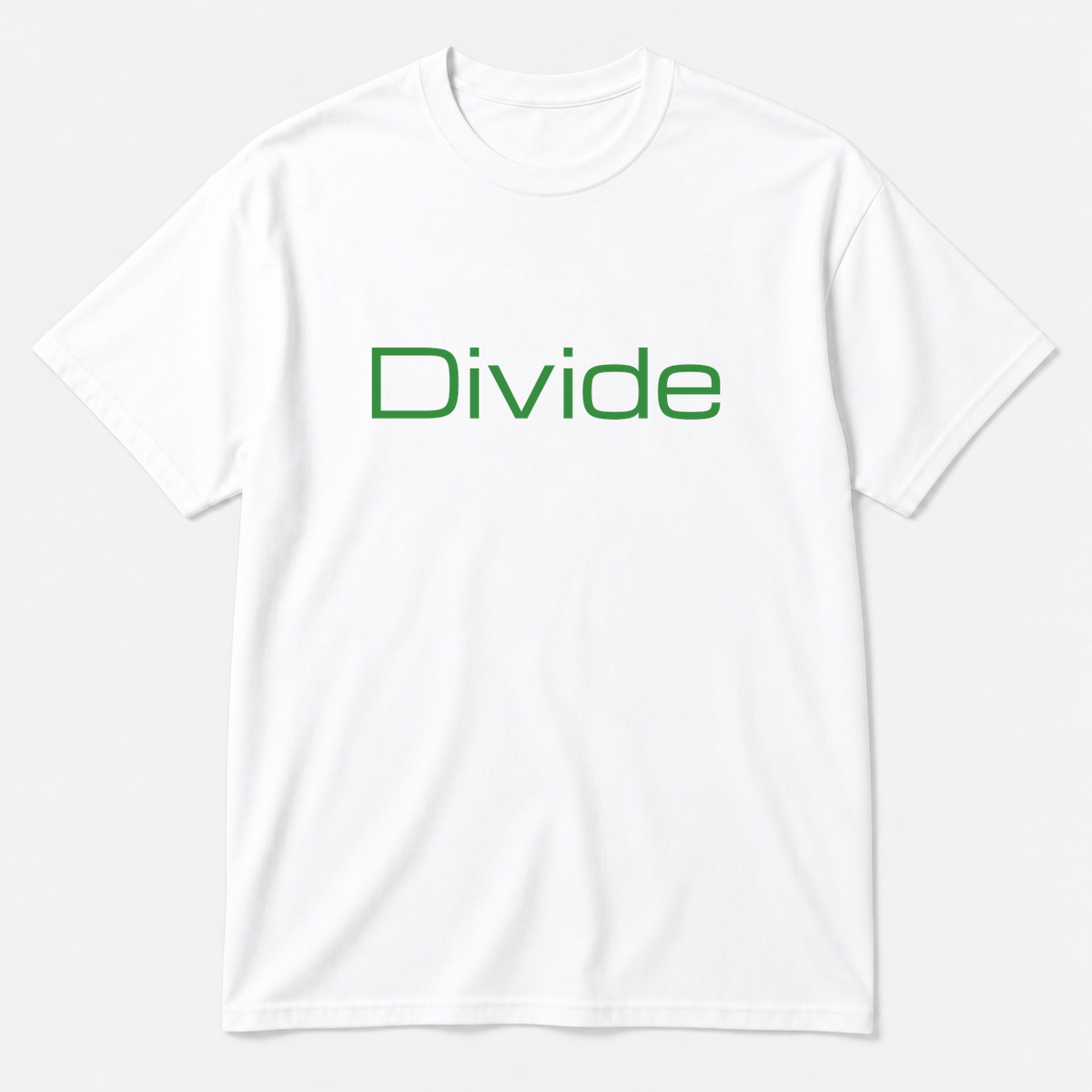 Divide T-Shirt in white with green text