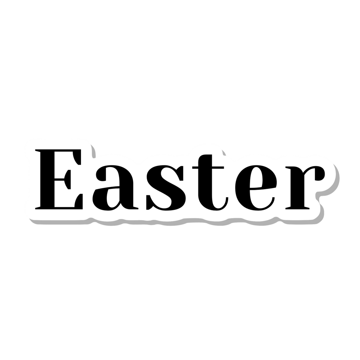 Easter die-cut sticker