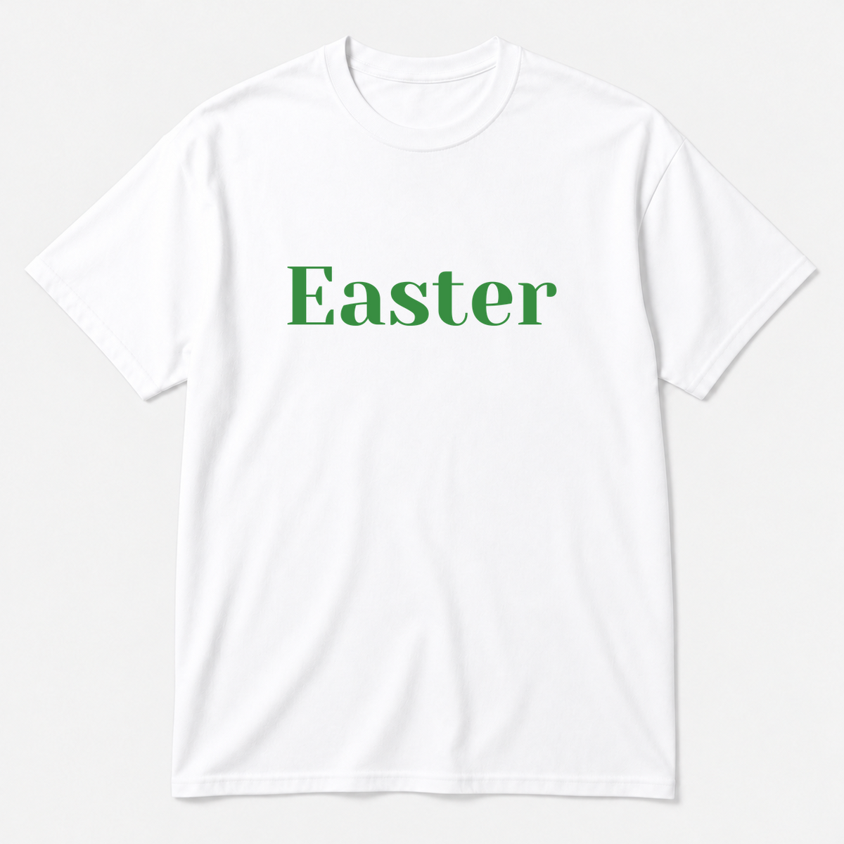Easter T-Shirt in white with green text