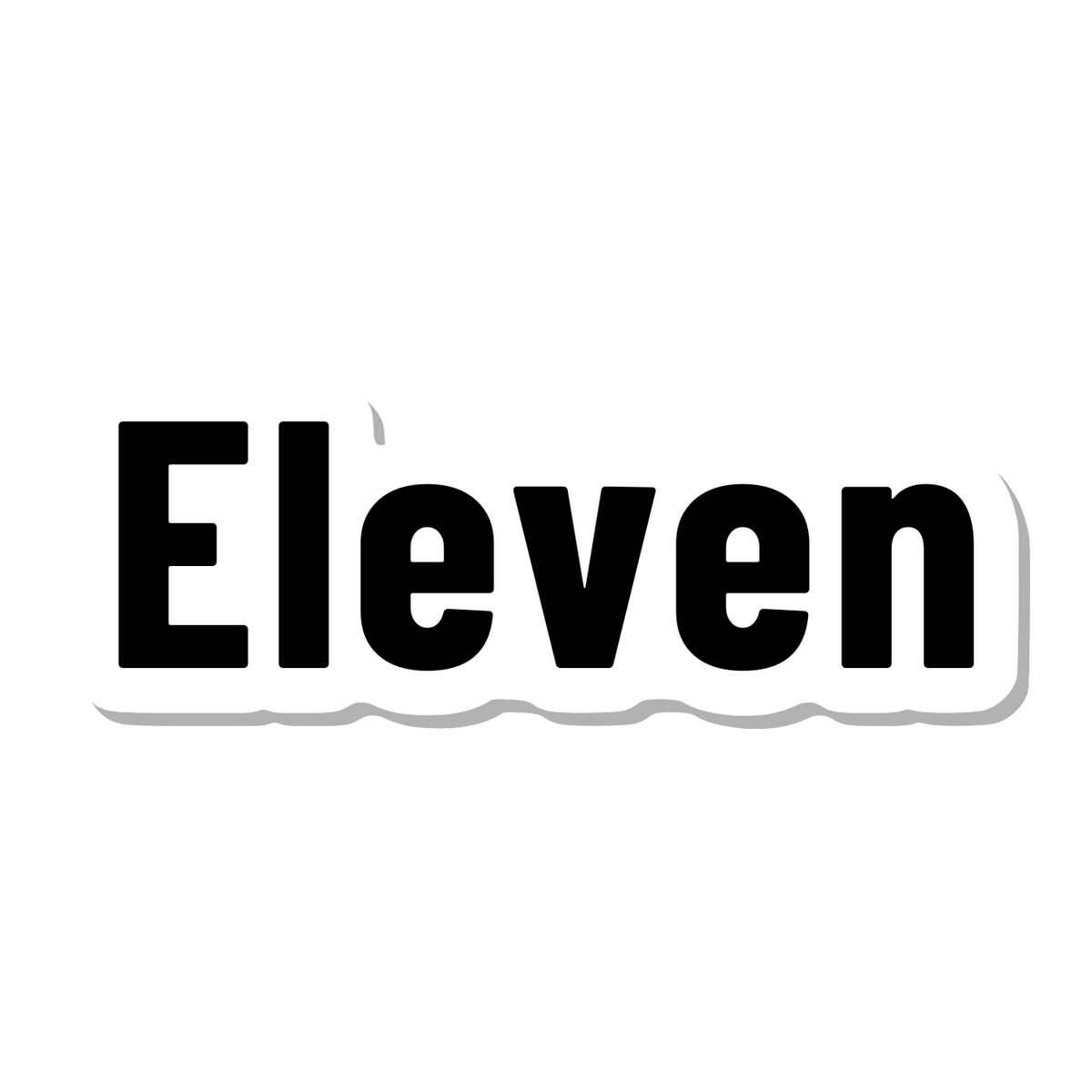 Eleven die-cut sticker
