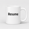 Resume Mug in white
