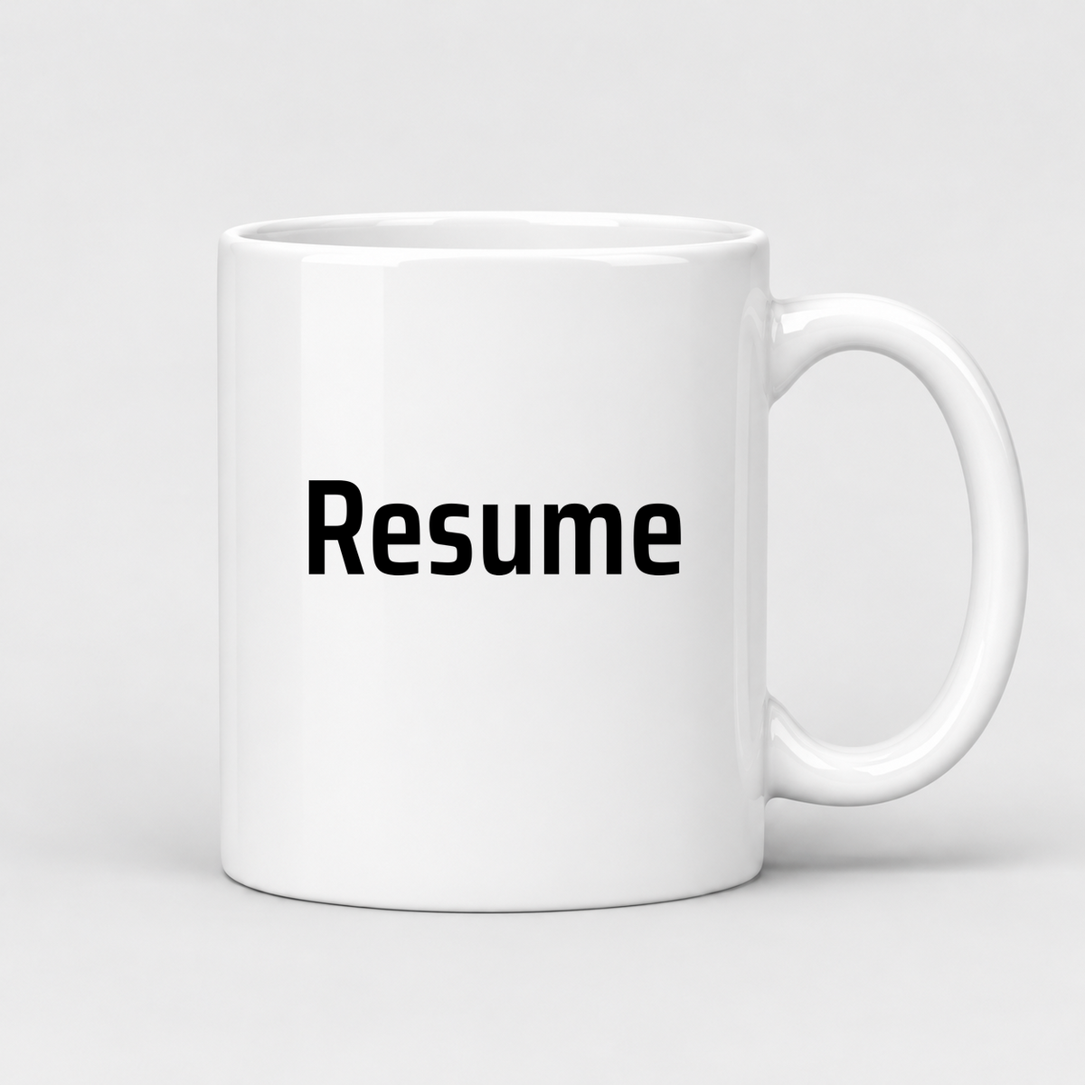 Resume Mug in white